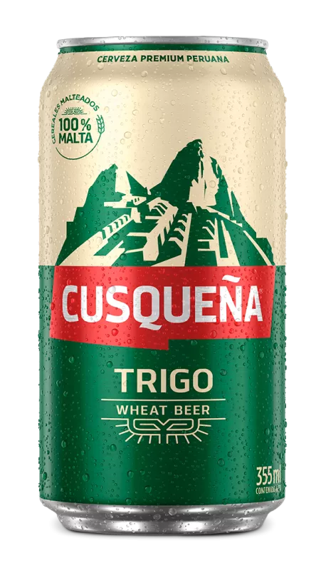 Cerveza Cusqueña trigo en lata y botella